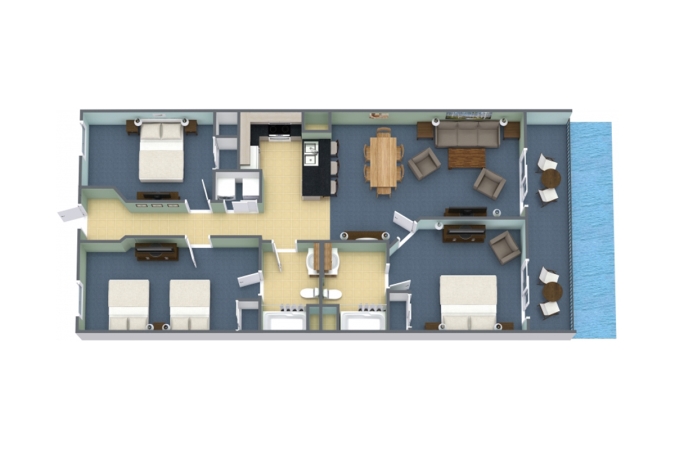 Caribbean Resort - 3 Bedroom Oceanfront Condo