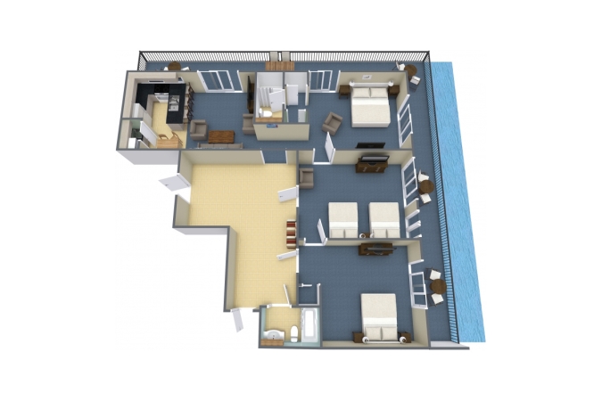 Caribbean Resort - 3 Bedroom Oceanfront Penthouse